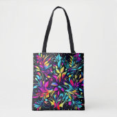 Tote Bag Art floral Neon (Devant)
