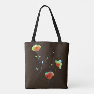 Tote Bag Art floral simple moderne fleur Automne