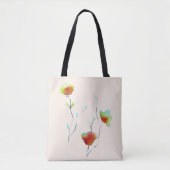 Tote Bag Art floral simple moderne fleur Automne (Devant)