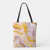 Tote Bag Art fluide : texture abstraite irisée. (Dos)