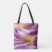 Tote Bag Art fluide, texture dorée lilas marbrée. (Dos)