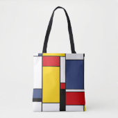 Tote Bag Art Géométrique Moderne Inspiré Par Mondrian (Devant)