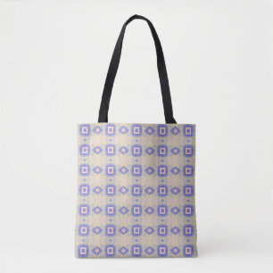 Tote Bag Art géométrique moderne lavande jaune