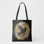 Tote Bag Art gothique steampunk corbeau (Devant)