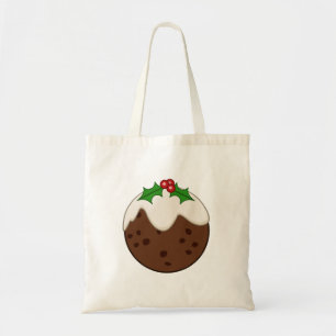 Tote Bag Art Illustratif du Pudding de Noël