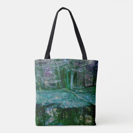 Tote Bag Art Imaginaire mystique de la forêt enchantée (Dos)
