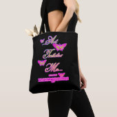 Tote Bag Art Imitates Me - Fuschia Bliss (De près)
