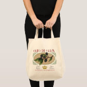 Tote Bag Art italien Fourre-tout d'étiquette d'olives de (Devant (produit))