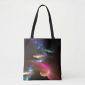 Tote Bag Art lumineux abstrait au néon (Devant)
