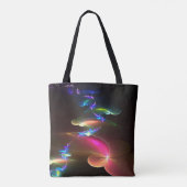 Tote Bag Art lumineux abstrait au néon (Dos)