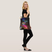 Tote Bag Art lumineux abstrait au néon (Sur le modèle)