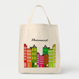 Tote Bag Art lunatique de bâtiments de Fourre-tout de