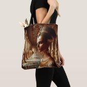 Tote Bag Art majestueux de la reine égyptienne : Or Pourcen (De près)