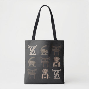 Tote Bag Art moderne abstrait de symboles et d'ornements af