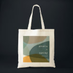 Tote Bag Art moderne Abstrait Vert Sage Turquoise Personnal<br><div class="desc">Formes d'art Abstrait moderne Sage Turquoise unique Sac fourre-tout de mariage personnalisé</div>