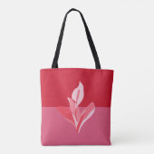 Tote Bag Art moderne Calla Lily Rouge rose (Dos)