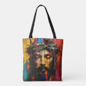 Tote Bag Art Moderne Coloré de Jésus (Dos)
