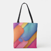 Tote Bag Art Moderne et design Pliages de couleurs pastel (Dos)