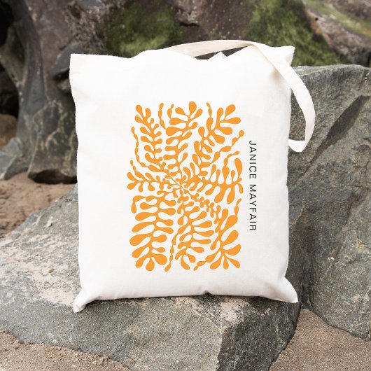 Tote Bag Art moderne géométrique Abstrait ambre