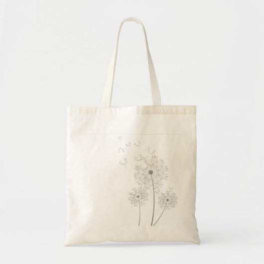 Tote Bag Art moderne pur de fleur de pissenlit (Devant)