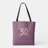 Tote Bag Art moderne simple style élégant script fourre-tou (Dos)