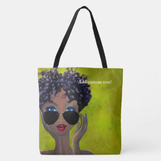 Tote Bag Art Noir de la Sororité Verte