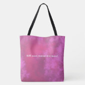 Tote Bag Art noir de sororité rose (Dos)