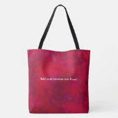 Tote Bag Art noir de sororité rouge (Dos)