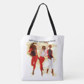 Tote Bag Art noir de sororité rouge (Dos)