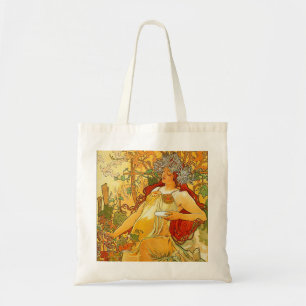 Tote Bag Art nouveau d'Alphonse Mucha Automne