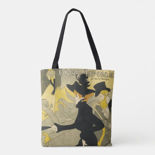Tote Bag Art Nouveau, Divan Japonais par Toulouse Lautrec (Dos)