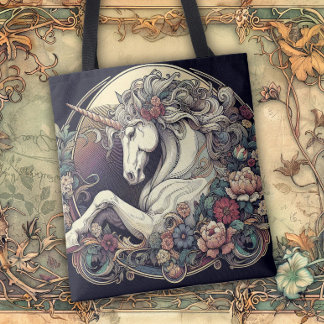 Tote Bag Art Nouveau Flowing Lines of Beauty
