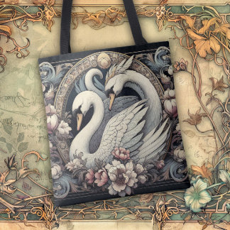 Tote Bag Art Nouveau Flowing Lines of Beauty