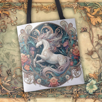 Tote Bag Art Nouveau Flowing Lines of Beauty