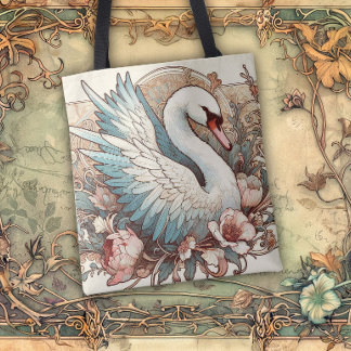 Tote Bag Art Nouveau Flowing Lines of Beauty