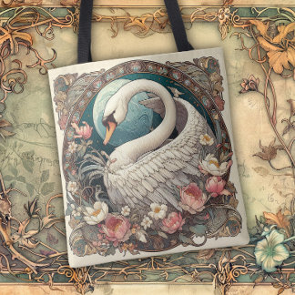 Tote Bag Art Nouveau Flowing Lines of Beauty
