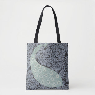 Tote Bag Art Nouveau Peacock Classic Vintage Bird