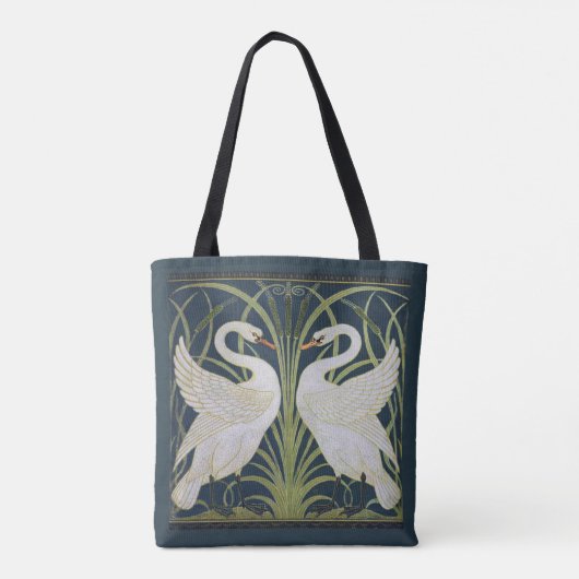 Tote Bag Art Nouveau Swan Deux Swans (Dos)
