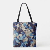Tote Bag Art numérique Bleu Carrés Abstraits (Dos)