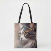 Tote Bag Art numérique Chat 718 (Devant)