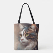 Tote Bag Art numérique Chat 718 (Dos)
