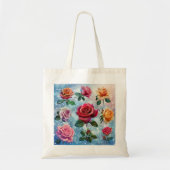 Tote Bag Art numérique Rose coloré (Devant)
