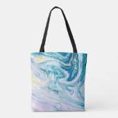 Tote Bag Art Océanique : Fissures D'Agate De Marbre. (Dos)