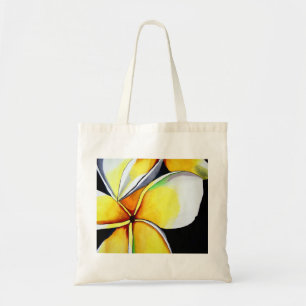 Tote Bag Art original de la fleur Tropical Jaune Frangipani