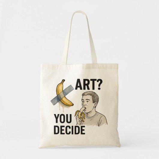 Tote Bag Art ou Snack ? Le débat sur la banane (Devant)