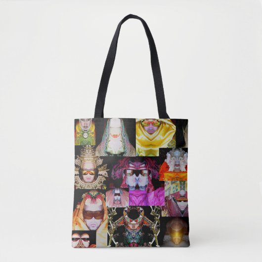 Tote Bag Art par le collage Fourre-tout de Davey (Devant)