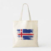 Tote Bag Art pinceau du drapeau islandais (Dos)