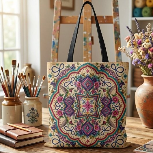 Tote Bag Art populaire boho
