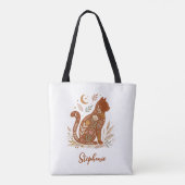 Tote Bag Art populaire félin - Cadeau de maman féline céles (Dos)