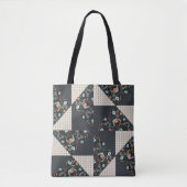 Tote Bag Art populaire moderne Pinwheel Patchwork Quilt Sty (Devant)